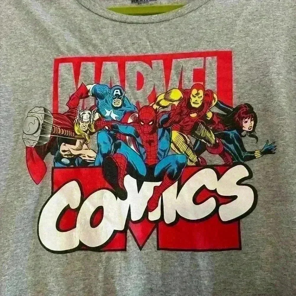 Marvel comics. Mens L graphic tee. Heather grey.